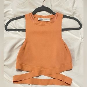 Zara Crop Top - Peach